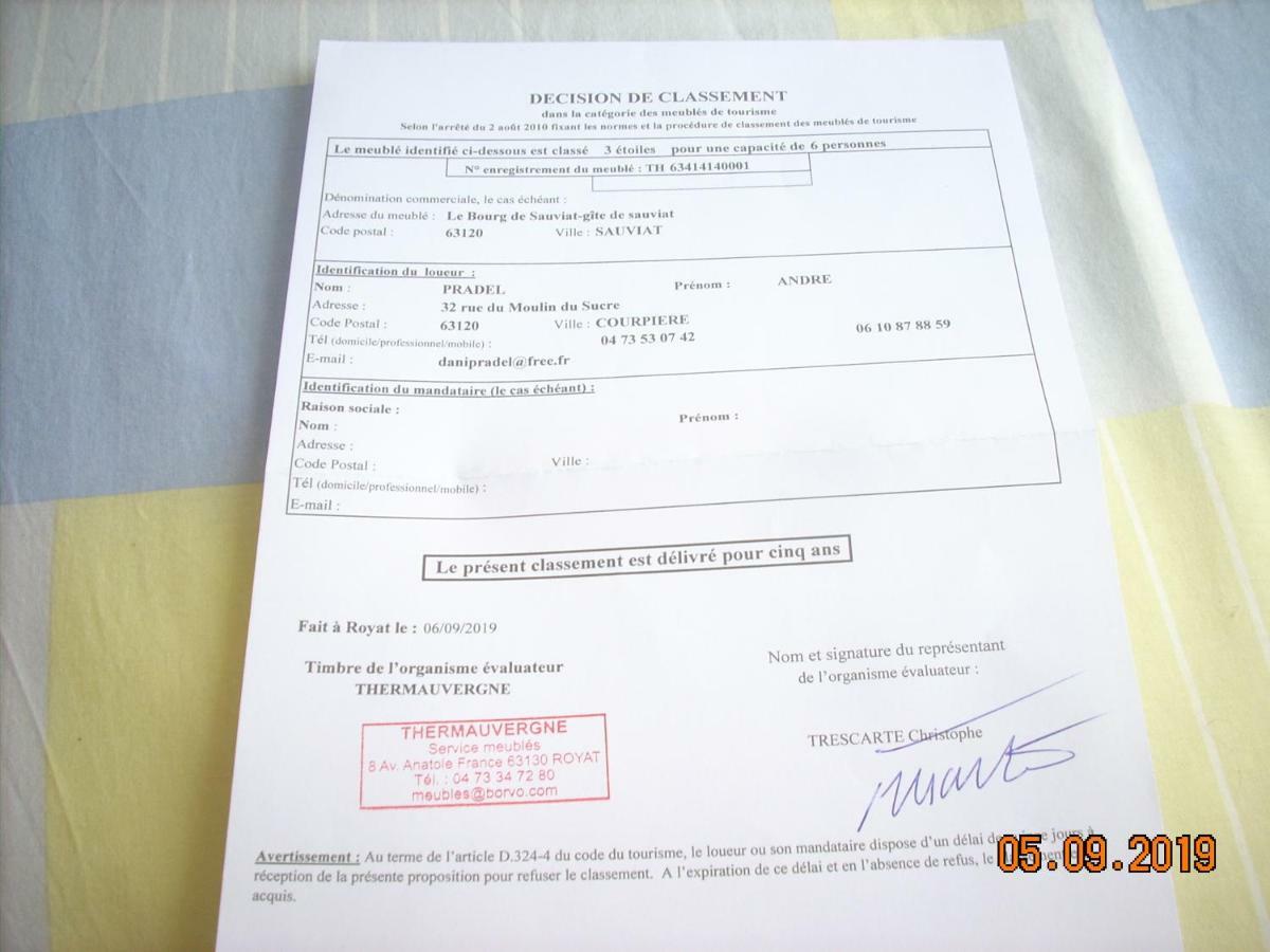 Gite De Sauviat 25 Chemin Du Grand Pacher Le Bourg De Sauviat 63120 Esterno foto